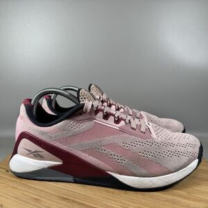 Reebok Nano X1 Womens Size 9 Pink Lace Up Athletic Cross Training Shoes